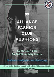 Alliance Fashion club Auditions