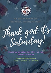 Thank god it's Saturday